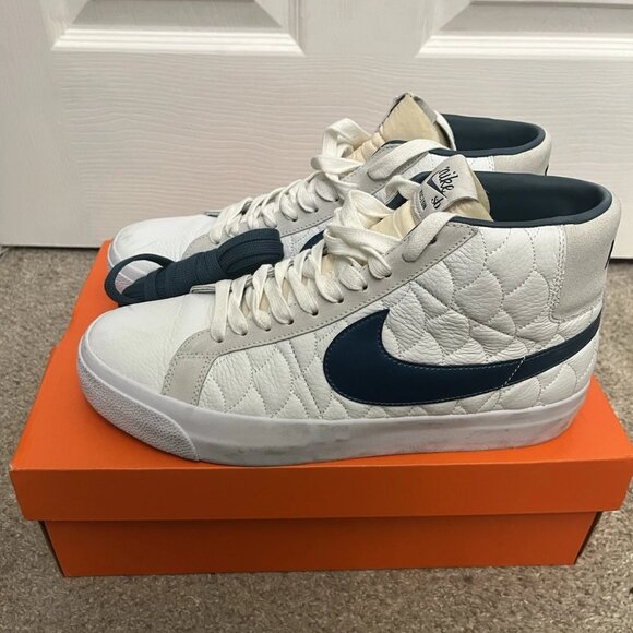 Size 10 - Eric Koston x Nike Zoom Blazer SB Mid White Nightshade - Picture 2 of 8